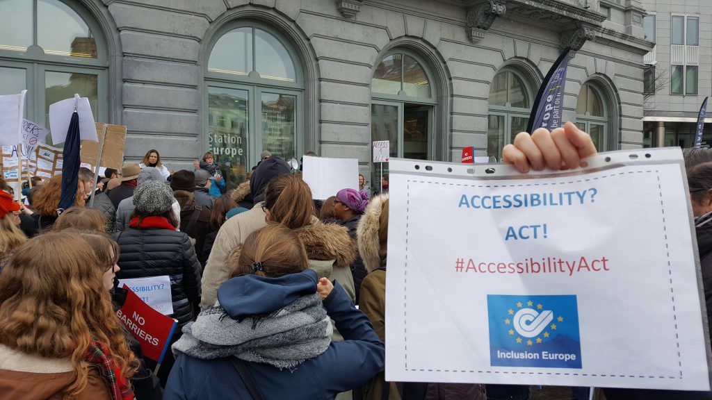 Inclusion Europe supports the protest for a meaningful Accessibility Act